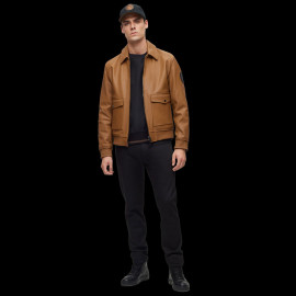Duo Porsche x BOSS Jacke Glattleder + Porsche x BOSS Jeans Tapered Stretch