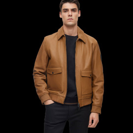 Duo Porsche x BOSS Jacke Glattleder + Porsche x BOSS Jeans Tapered Stretch
