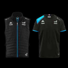 Duo Alpine Ärmellose Jacke + Alpine T-Shirt F1 Team Ocon Gasly 2023 Kappa