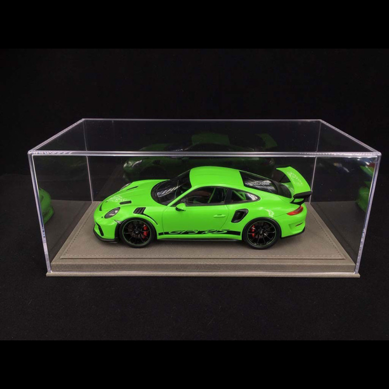 1/18 Vitrine für Porsche Modelle Boden kunstleder grau premium quality
