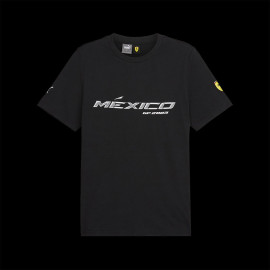 Ferrari T-Shirt Leclerc Sainz F1 Team GP Mexico Puma Schwarz 701227709-001 - herren