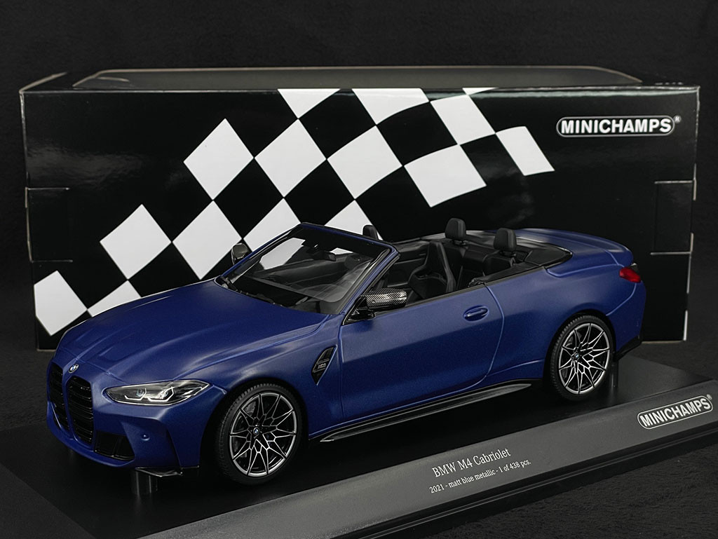BMW M4 Cabriolet G83 2020 Portimão Blue Matt Metallic 1/18