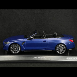BMW M4 Cabriolet G83 2020 Portimão Blue Matt Metallic 1/18 Minichamps 155021030