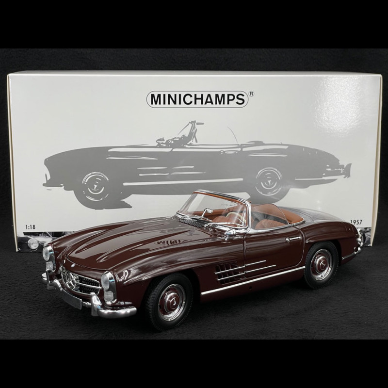 Mercedes-Benz 300 SL Roadster W198 1957 Dark red 1/18 Minichamps 180039037