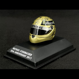 ULTRA RARE - Handsigniert Michael Schumacher Helm GP Spa 2011 20th Years in F1 1/8 Minichamps 9021003127