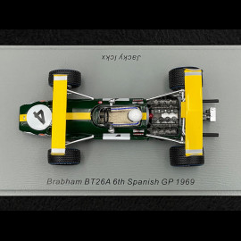 Jacky Ickx Brabham BT26A Nr 4 Platz 6. 1969 España F1 Grand Prix 1/43 Spark S8315