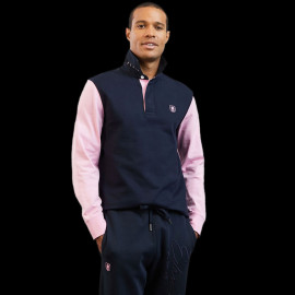 Eden Park Polo shirt Long sleeves French flair Pink / Blue H23MAIML0008 - men