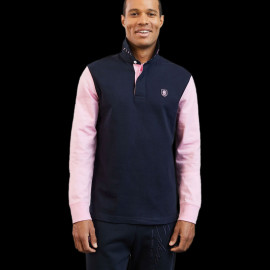 Eden Park Polo shirt Long sleeves French flair Pink / Blue H23MAIML0008 - men