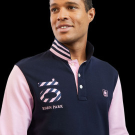 Eden Park Polo shirt Long sleeves Number 10 Pink / Blue H23MAIPL0019 - men