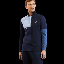 Eden Park Polo shirt Long sleeves Barbarian Blue 4 tones H23MAIML0009 - men