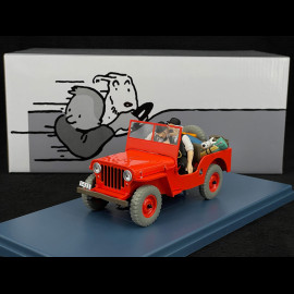 Tintin The Thompson and Thomson's Jeep - Land Of The Black Gold - Red 1/24 29906