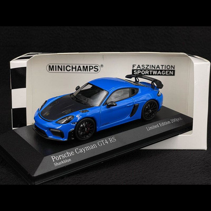 Porsche 718 Cayman GT4 RS 2021 Shark Blue / Black 1/43 Minichamps
