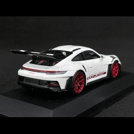 Porsche 911 GT3 RS Type 992 2023 Weiß / Rote Streifen 1/43 Minichamps 413062103