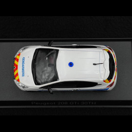 Peugeot 208 GTi 30th Gendarmerie 2014 Weiß 1/43 Norev 472829