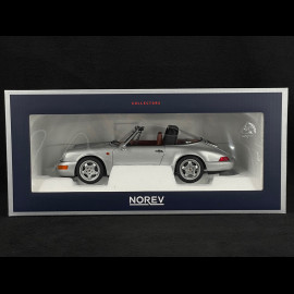 Porsche 911 Carrera 4 Targa Type 964 1991 Polar grey metallic 1/18 Norev 183704