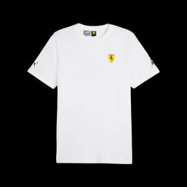 Ferrari T-shirt Leclerc Sainz F1 Team GP Brésil Puma White 701227706-001 - men