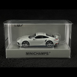 Porsche 911 Turbo S Type 992 2020 Ice grey metallic 1/87 Minichamps 870069072