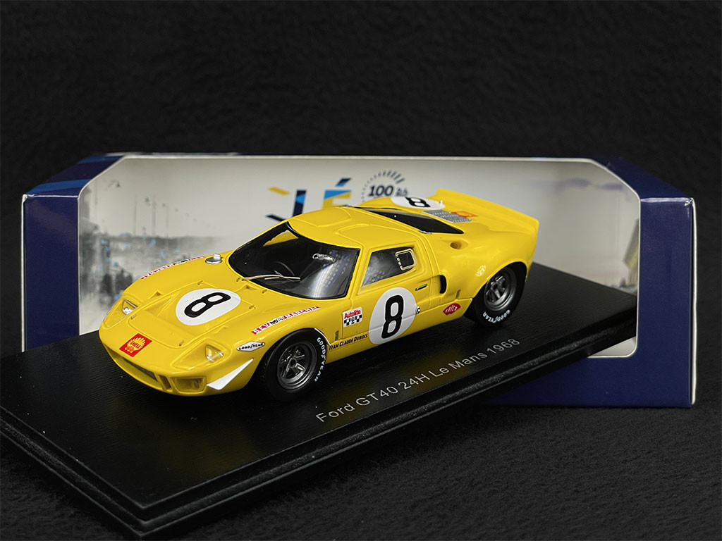 Ford GT40 Mk I n° 8 24h Le Mans 1968 Claude Dubois 1/43 Spark