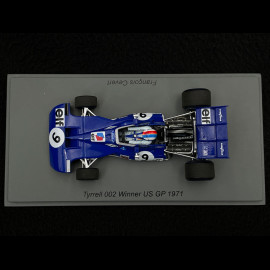 François Cevert Tyrrell 002 Elf Nr 9 Sieger 1971 Watkins Glen US F1 Grand Prix 1/43 Spark S7215