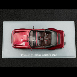 Porsche 911 Carrera Cabriolet USA 1985 Ruby red metallic 1/43 Neo 43252