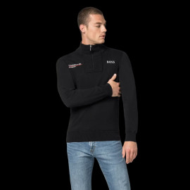 Porsche Pullover Motorsport BOSS Black Knitted quarter-zip sweater WAP121PMSR - herren