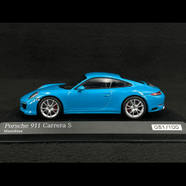 Porsche 911 Carrera S Type 991 2018 Miami blue 1/43 Minichamps 413067132