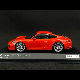 Porsche 911 Carrera S Type 991 2018 Lava Orange 1/43 Minichamps 413067131