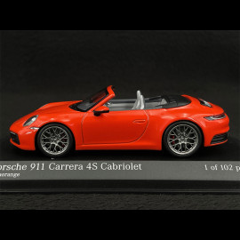 Porsche 911 Carrera 4S Cabriolet Type 992 2019 Exclusive RS Selection Lava orange 1/43 Minichamps 413069339