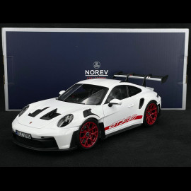 Porsche 911 GT3 (992) 2021 White - Red Stripes 1:18