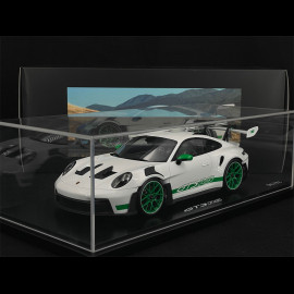 Porsche 911 GT3 RS Type 992 2022 US Edition White / Lizard Green Stripes 1/18 Spark WAP0211540P002