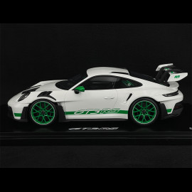 Porsche 911 GT3 RS Type 992 2022 US Edition Weiß / Lizardgrün Streifen 1/18 Spark WAP0211540P002