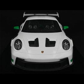 Porsche 911 GT3 RS Type 992 2022 US Edition Weiß / Lizardgrün Streifen 1/18 Spark WAP0211540P002