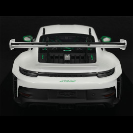 Porsche 911 GT3 RS Type 992 2022 US Edition White / Lizard Green Stripes 1/18 Spark WAP0211540P002