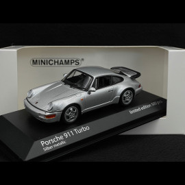 Porsche 911 Turbo Type 964 1990 Silber Metallic 1/43 Minichamps 943069104