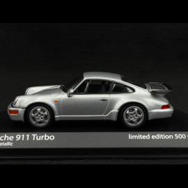 Porsche 911 Turbo Type 964 1990 Silber Metallic 1/43 Minichamps 943069104