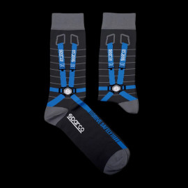 Sparco Harness Socken Schwarz / Blau - Unisex