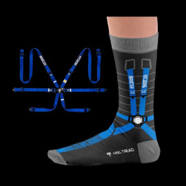 Sparco Harness Socken Schwarz / Blau - Unisex
