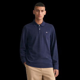 Gant Polo Langarm Shield Nachtblau - Herren 2230-433