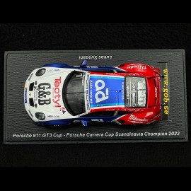 Porsche 911 GT3 Cup Typ 992 Nr 1 Sieger Carrera Cup Scandinavia 2022 Lukas Sundahl 1/43 Spark S5233