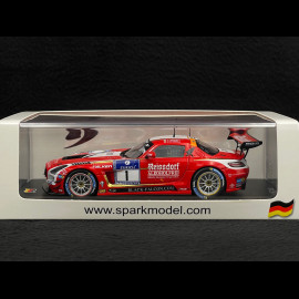 Mercedes-Benz AMG SLS GT3 Nr 1 Platz 2. ADAC 24h Nürburgring 2014 Black Falcon 1/43 Spark SG129