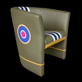 Tub chair Aviator Hawker Tempest Khaki / Black / White