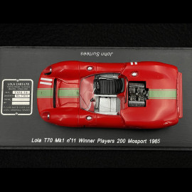 Lola T70 MKI N° 11 Winner Player's 200 Mosport 1965 John Surtees 1/43 Spark S1467