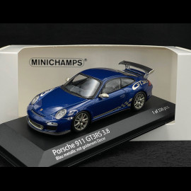 Porsche 911 GT3 RS 3.8 Type 997 mkII 2009 Aqua blue metallic 1/43 Minichamps 403069114