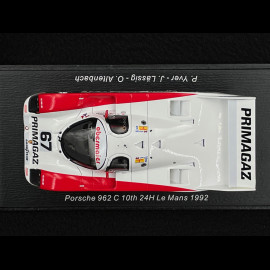 Porsche 962 C Nr 67 Platz 10. 24h Le Mans 1989 Primagaz Obermaier Racing 1/43 Spark S9892