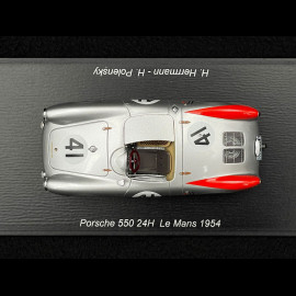 Porsche 550 /4 RS 1500 Spyder N° 41 24h Le Mans 1954 Hermann 1/43 Spark S9708