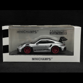 Porsche 911 GT3 RS Typ 992 Weissach Package 2023 Silber 1/43 Minichamps 413062114