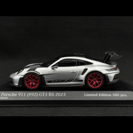 Porsche 911 GT3 RS Typ 992 Weissach Package 2023 Silber 1/43 Minichamps 413062114