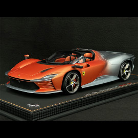 Ferrari Daytona SP3 Icona 2022 Open roof Titanium grey / Orange 1/18 BBR P18214ST