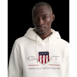 Gant Hoodie Sweatshirt White 2047082-113