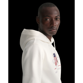 Gant Sweatshirt Hoodie mit Kapuze Weiß - Herren 2047082-113